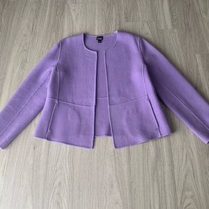 Eileen Fisher Virgin Boiled Wool Cashmere Blend Cardigan Size M